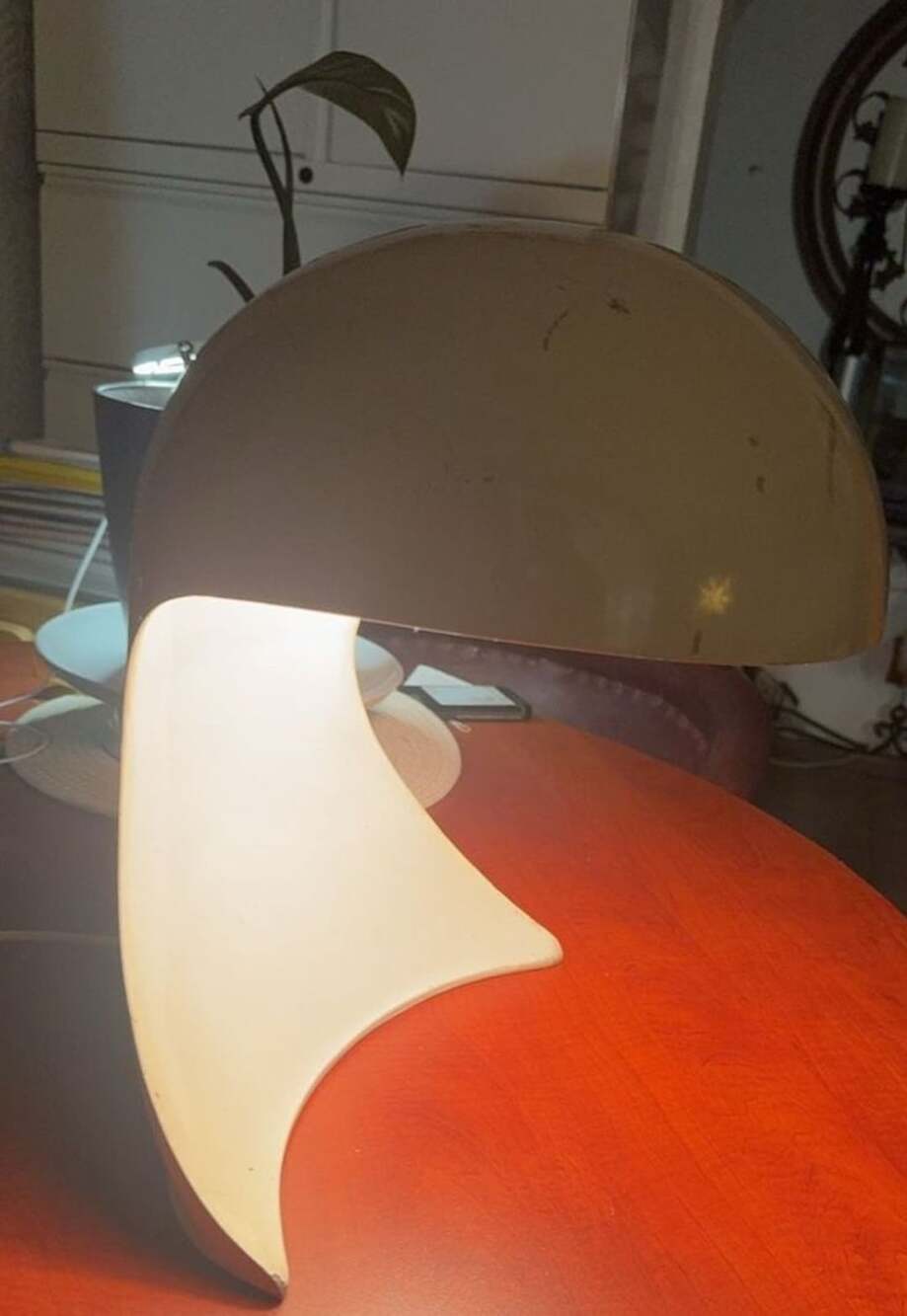 Vintage Mid-Century Modern Mushroom Table Lamp Beverly Wilshire Hotel